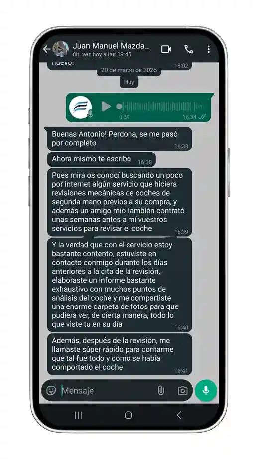 cliente satisfecho con mybestcheck