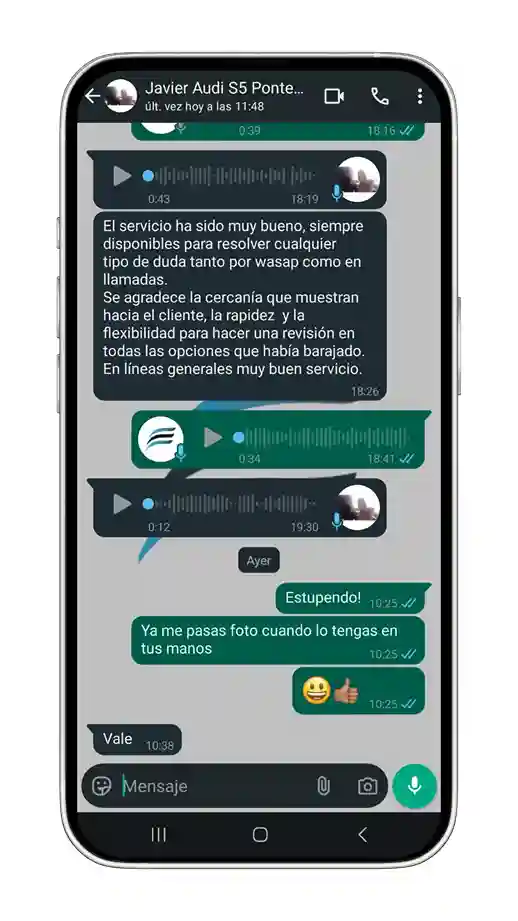 feedback tras usar mybestcheck