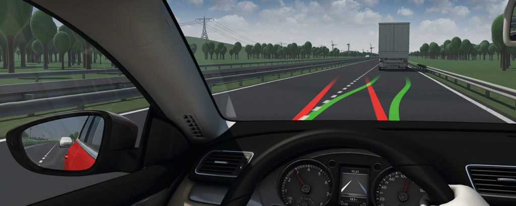 aviso de cambio de carril